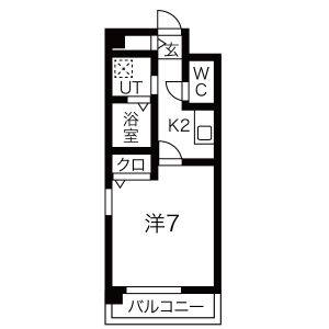 1K 間取り図