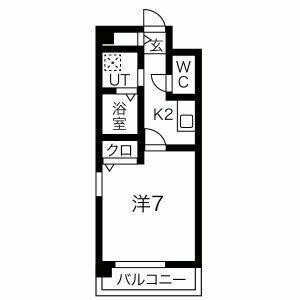 1K 間取り図