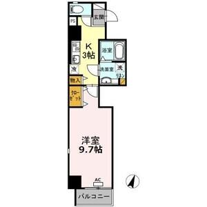 1K 間取り図