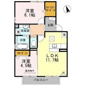 2LDK 間取り図