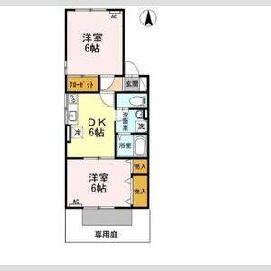 2DK 間取り図