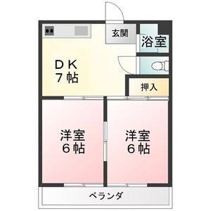 2DK 間取り図