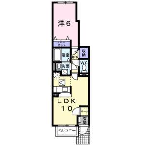 1LDK 間取り図