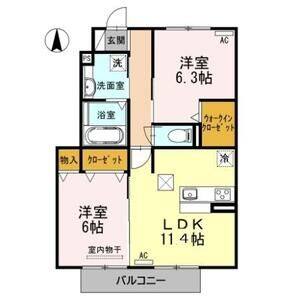 2LDK 間取り図