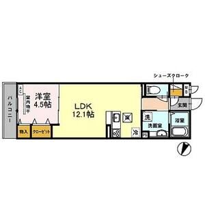 1LDK 間取り図