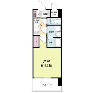 1K 間取り図