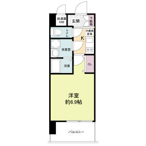 1K 間取り図