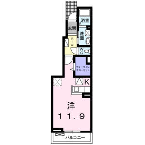 1K 間取り図