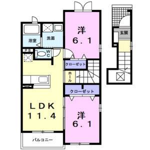 2LDK 間取り図