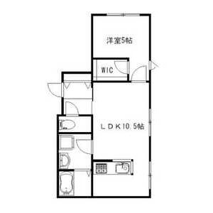 1LDK 間取り図