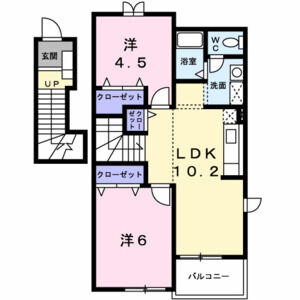2LDK 間取り図