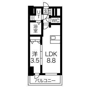 1LDK 間取り図