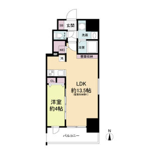 1LDK 間取り図