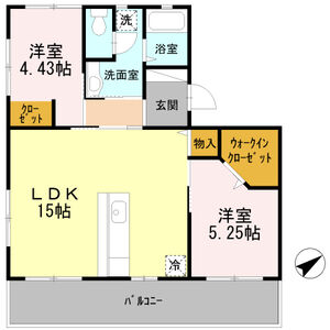2LDK 間取り図