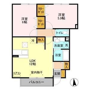 2LDK 間取り図
