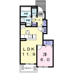 1LDK 間取り図