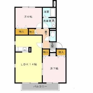2LDK 間取り図