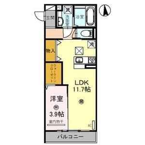 1LDK 間取り図