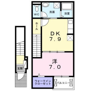 1DK 間取り図