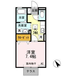 1K 間取り図