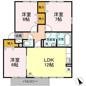 3LDK 間取り図