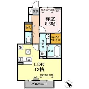 1LDK 間取り図