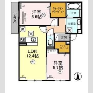 2LDK 間取り図