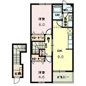 2DK 間取り図