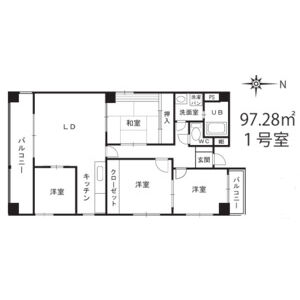 4LDK 間取り図