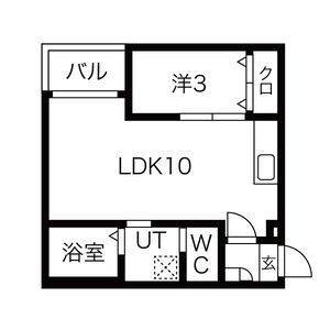 1LDK 間取り図