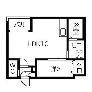 1LDK 間取り図