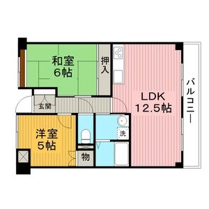 2DK 間取り図