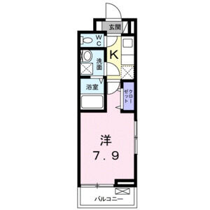 1K 間取り図