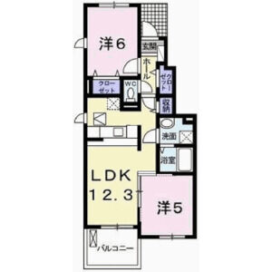 2LDK 間取り図