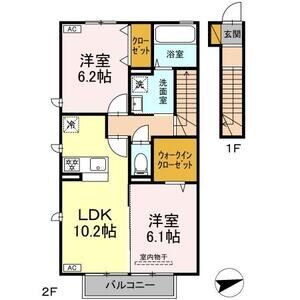 2LDK 間取り図