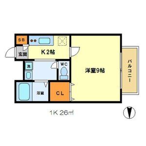 1K 間取り図
