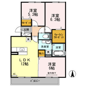3LDK 間取り図