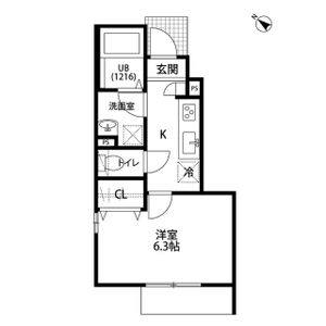 1K 間取り図