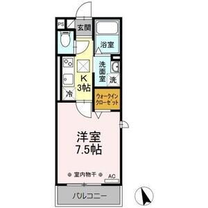 1K 間取り図