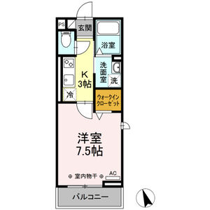 1K 間取り図
