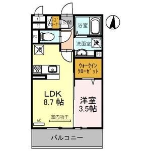 1LDK 間取り図