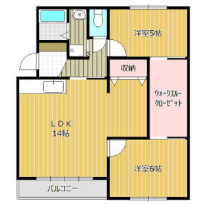 2LDK 間取り図