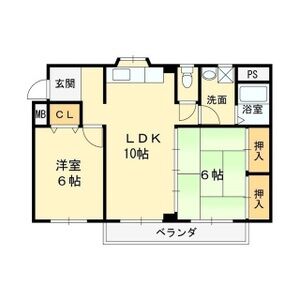 2LDK 間取り図