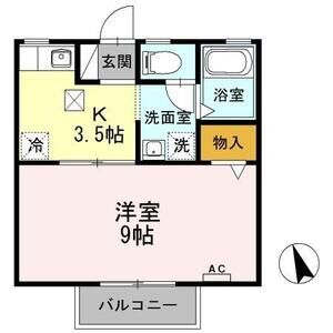 1K 間取り図