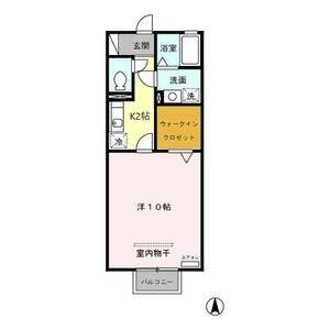1K 間取り図