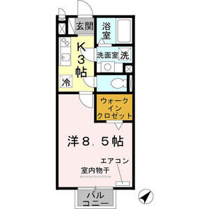 1K 間取り図