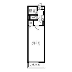 1K 間取り図