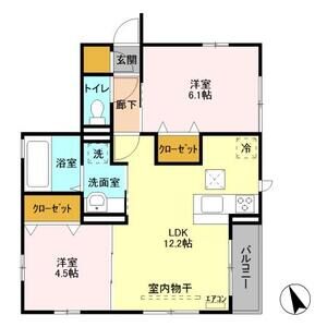 2LDK 間取り図