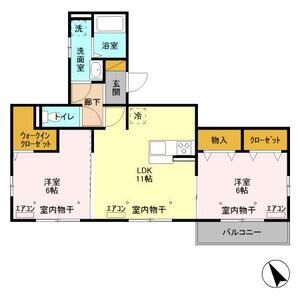 2LDK 間取り図