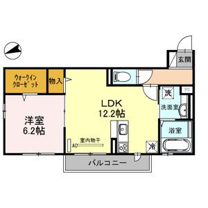 1LDK 間取り図
